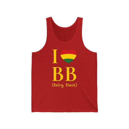 I Heart Being Black, gold text, Tank Top