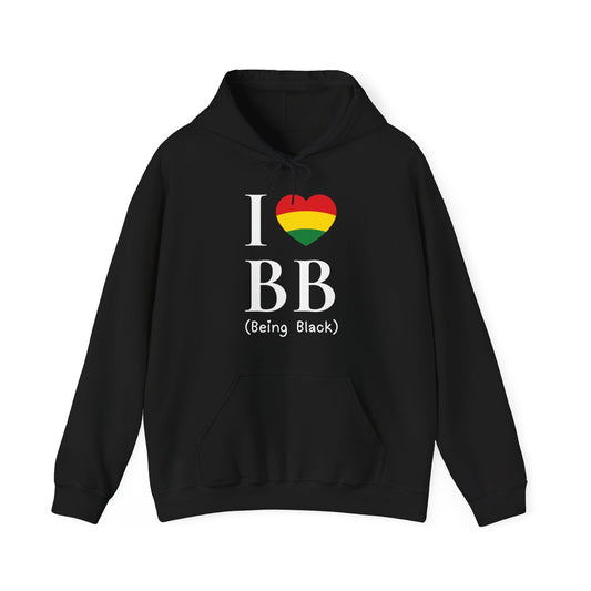 I Heart Being Black, white text, Hoodie