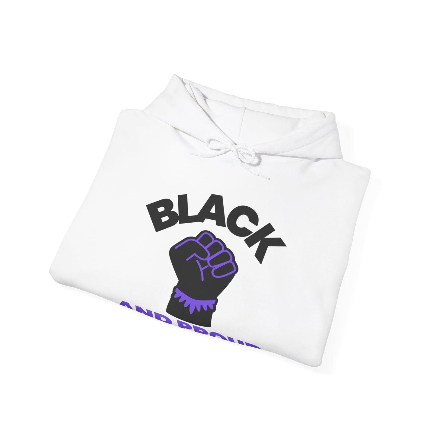 Black and Proud, Always, with purple fill, Hoodie