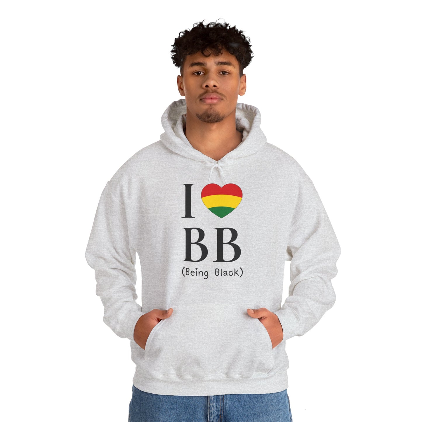 I Heart Being Black, black text, Hoodie