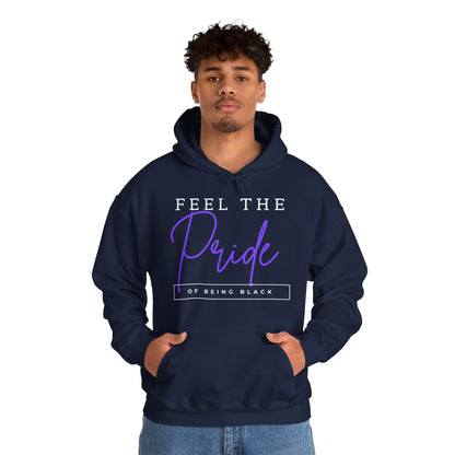 Feel The Pride of Being Black, white text, Hoodie