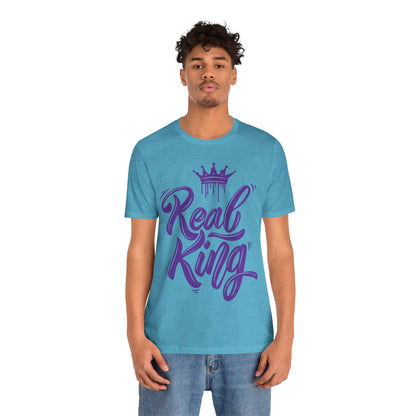 Real King, purple text, T-Shirt