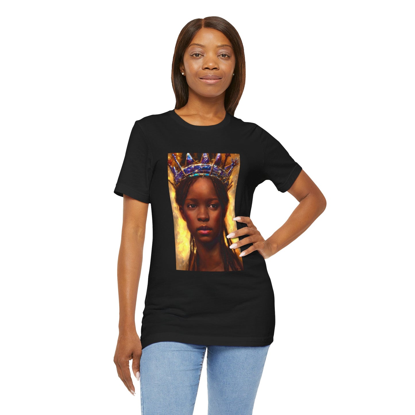 Young Black Queen Portrait, T-Shirt