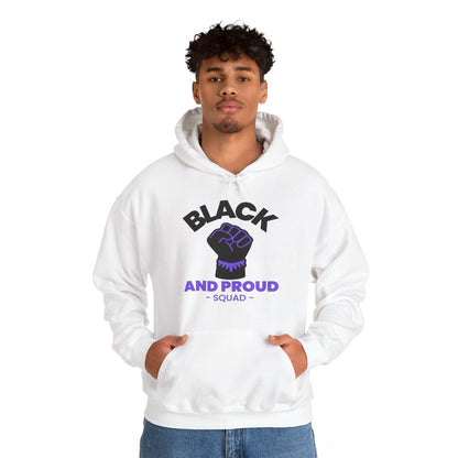 Black and Proud, Always, with purple fill, Hoodie