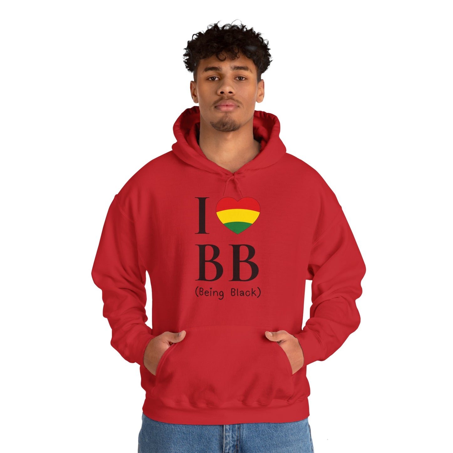 I Heart Being Black, black text, Hoodie