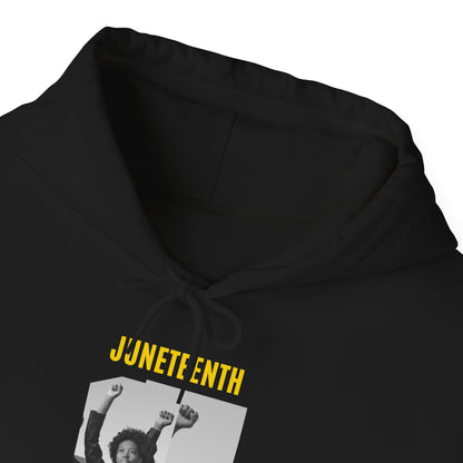 Juneteenth, Celebrate Freedom, gold text, Hoodie