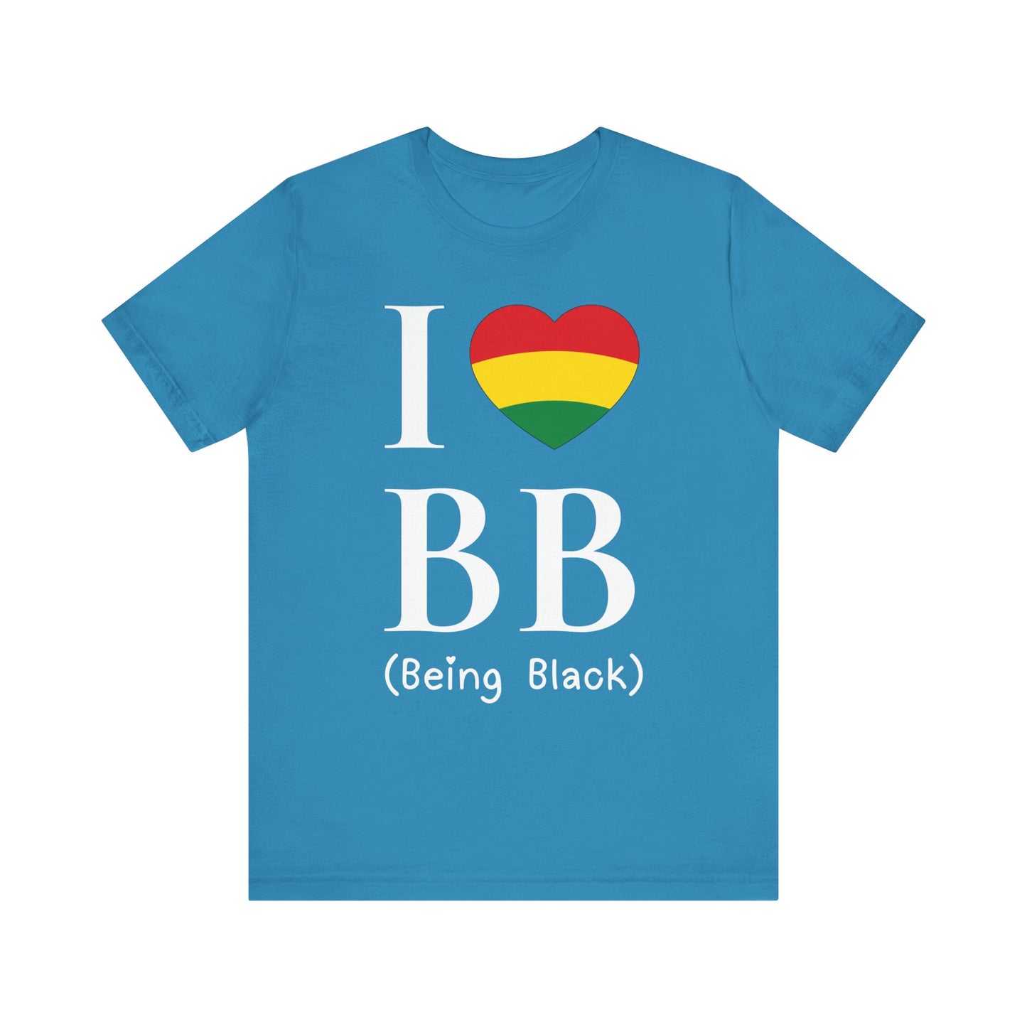 I Heart Being Black, white text, T-Shirt