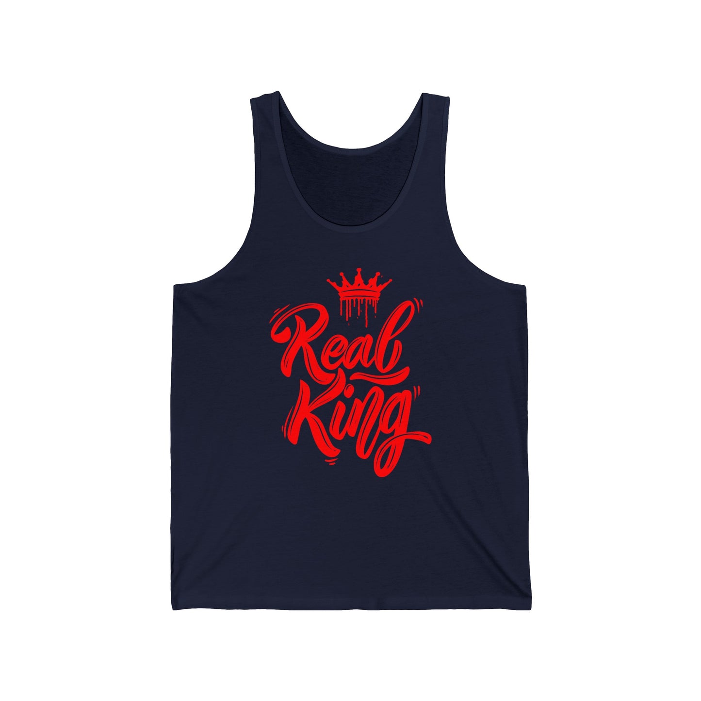 Real King, red text, Tank Top