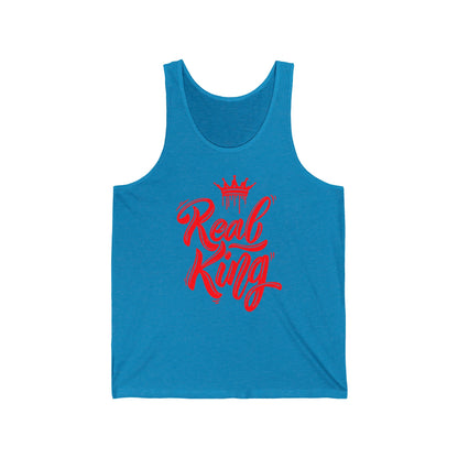 Real King, red text, Tank Top