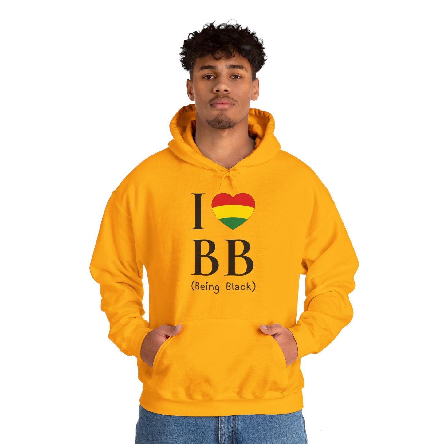 I Heart Being Black, black text, Hoodie