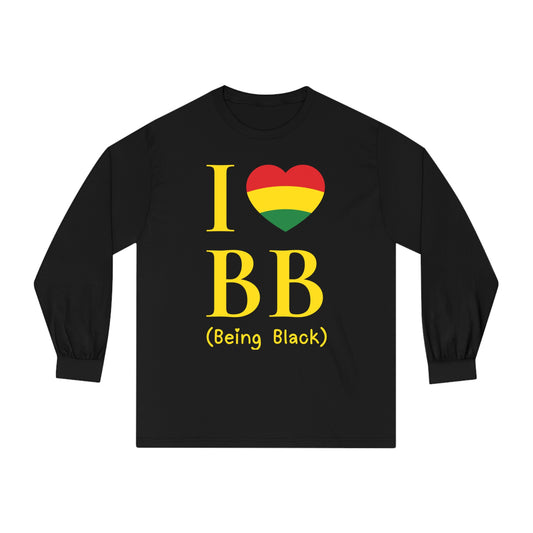 I Heart Being Black, gold text, Classic Long Sleeve T-Shirt