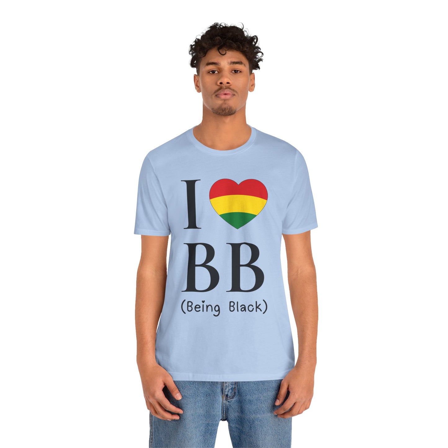 I Heart Being Black, black text, T-Shirt