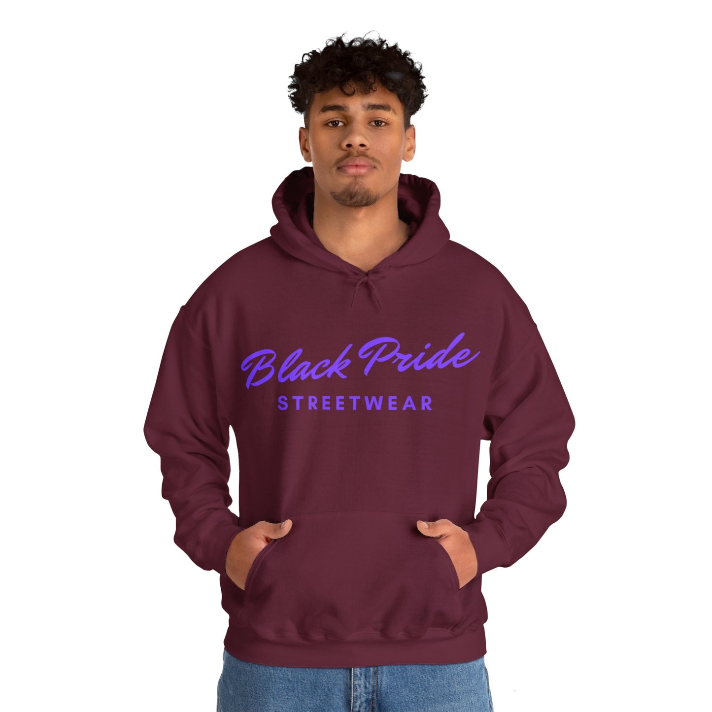 Black Pride Streetwear, purple text, Hoodie