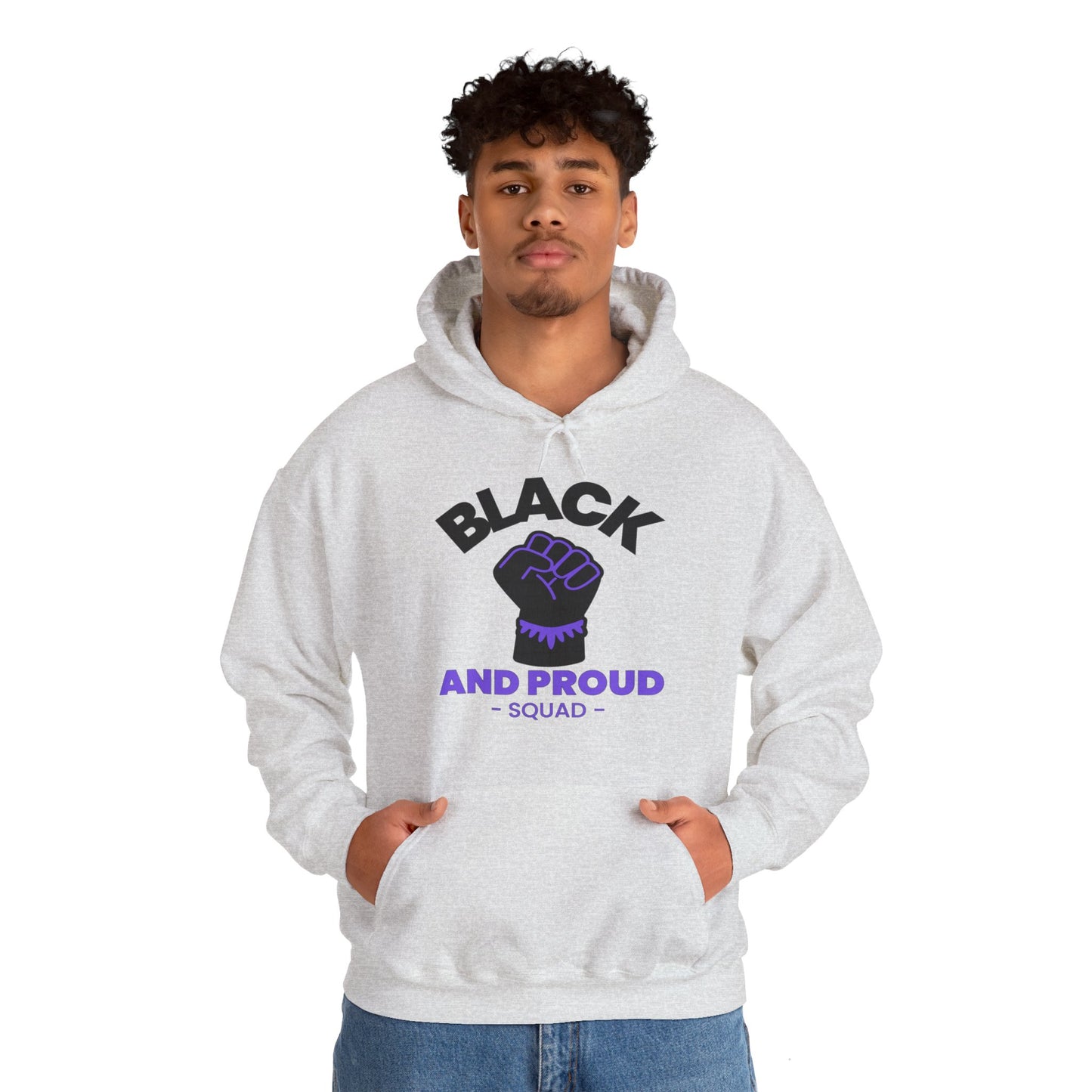 Black and Proud, Always, with purple fill, Hoodie