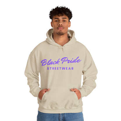 Black Pride Streetwear, purple text, Hoodie