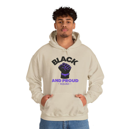 Black and Proud, Always, with purple fill, Hoodie