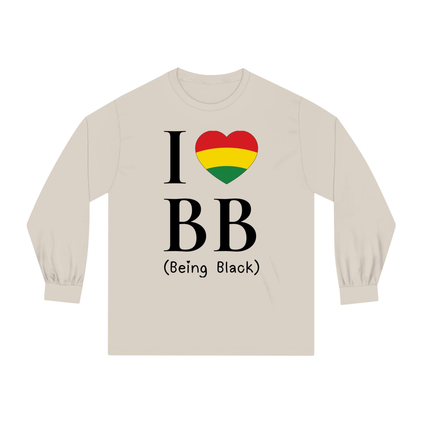 I Heart Being Black, black text, Long Sleeve T-Shirt