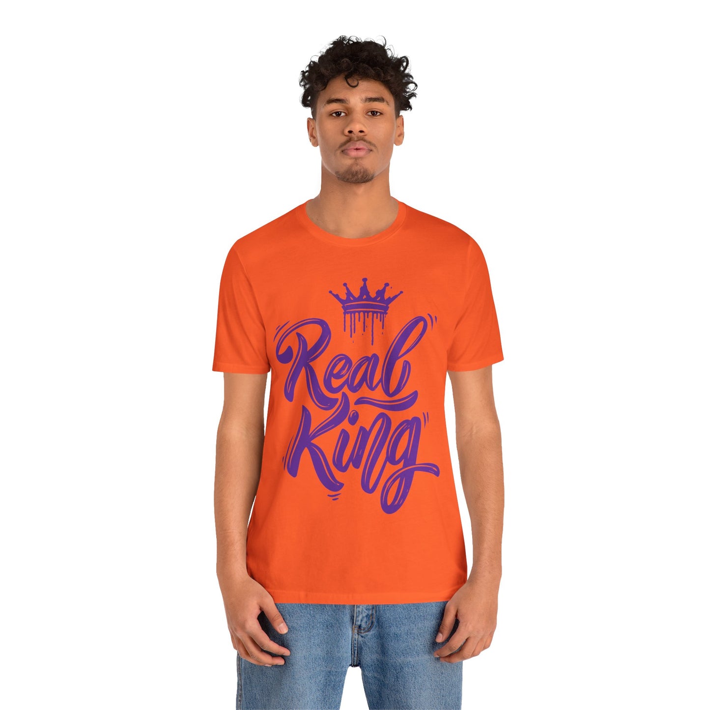 Real King, purple text, T-Shirt