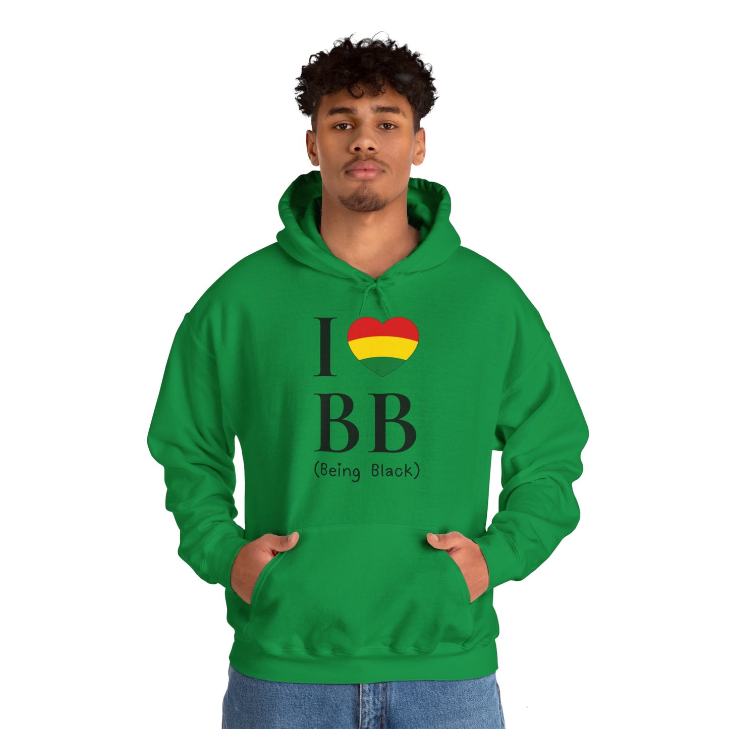 I Heart Being Black, black text, Hoodie