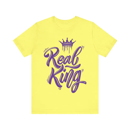 Real King, purple text, T-Shirt