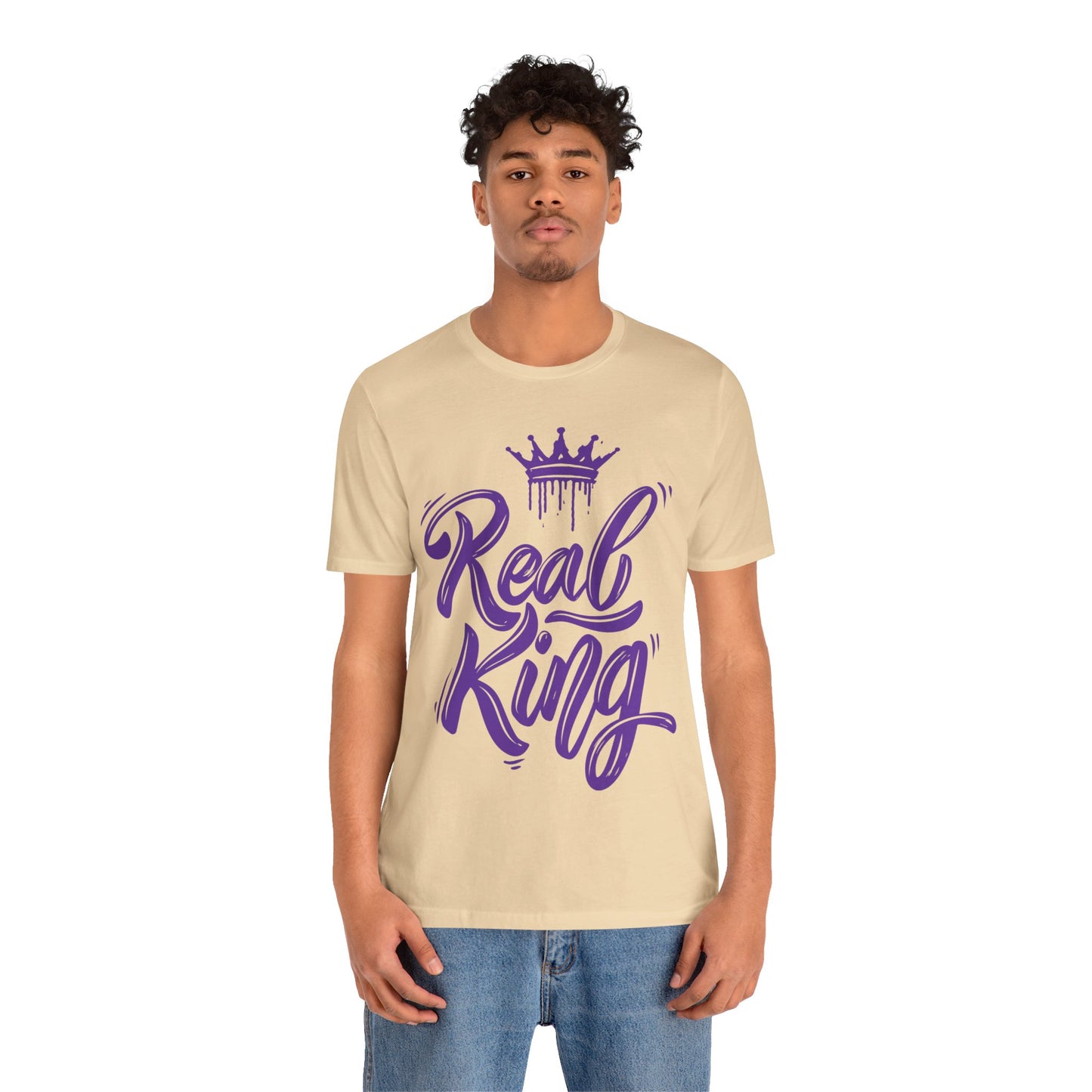 Real King, purple text, T-Shirt