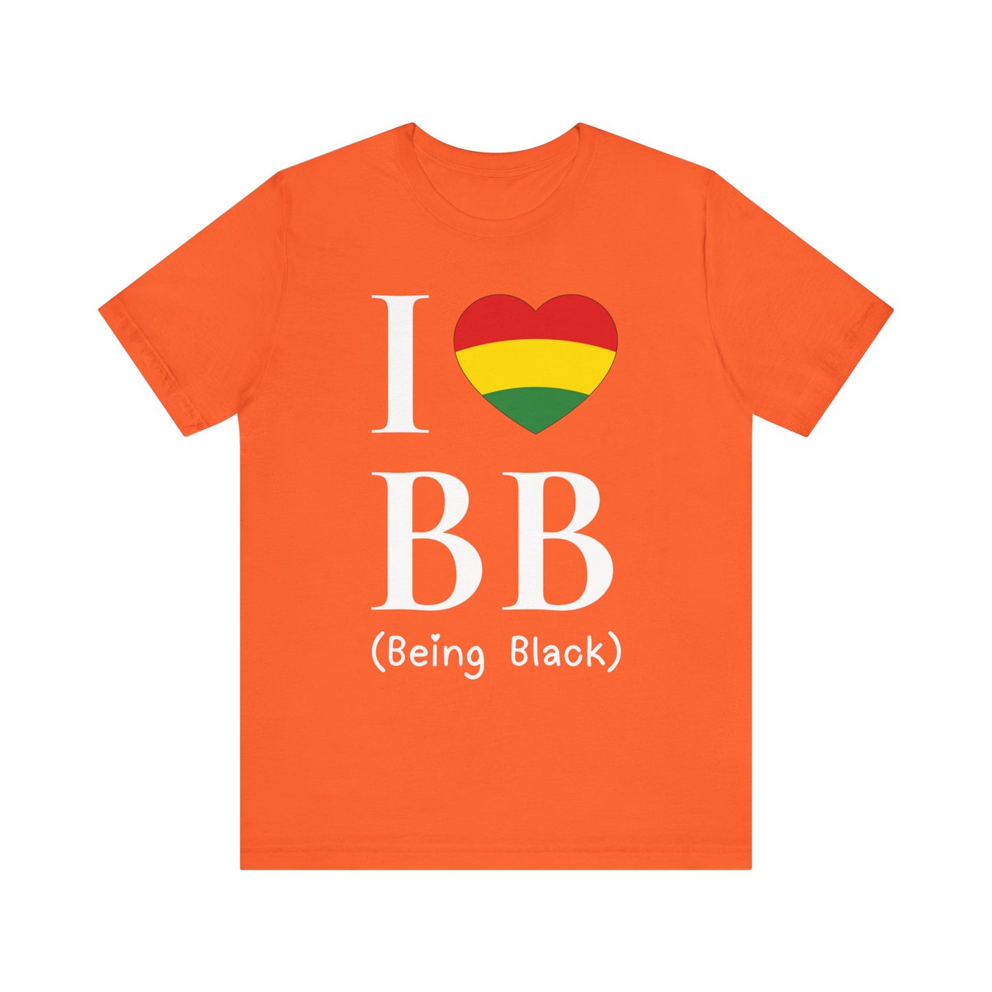 I Heart Being Black, white text, T-Shirt