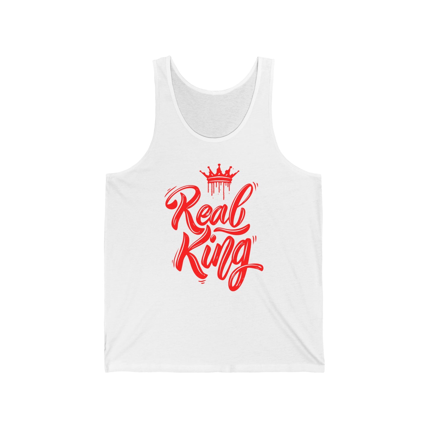 Real King, red text, Tank Top