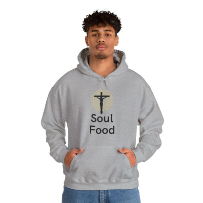 Soul Food, Jesus, black text, Hoodie