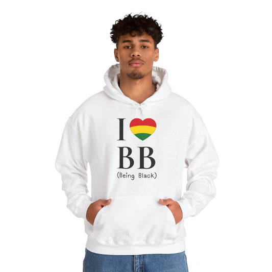 I Heart Being Black, black text, Hoodie