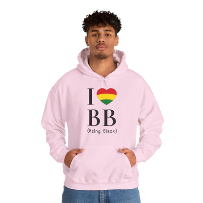 I Heart Being Black, black text, Hoodie