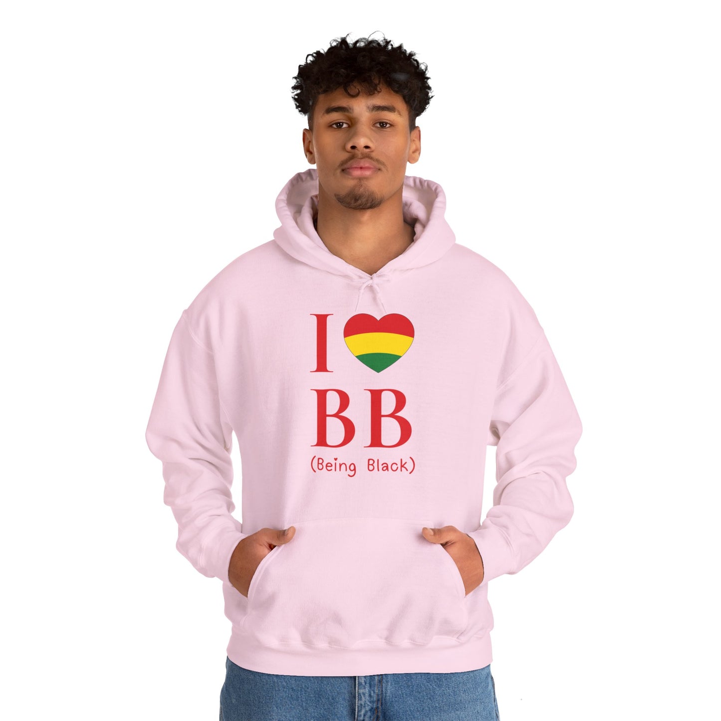 I Heart Being Black, red text, Hoodie