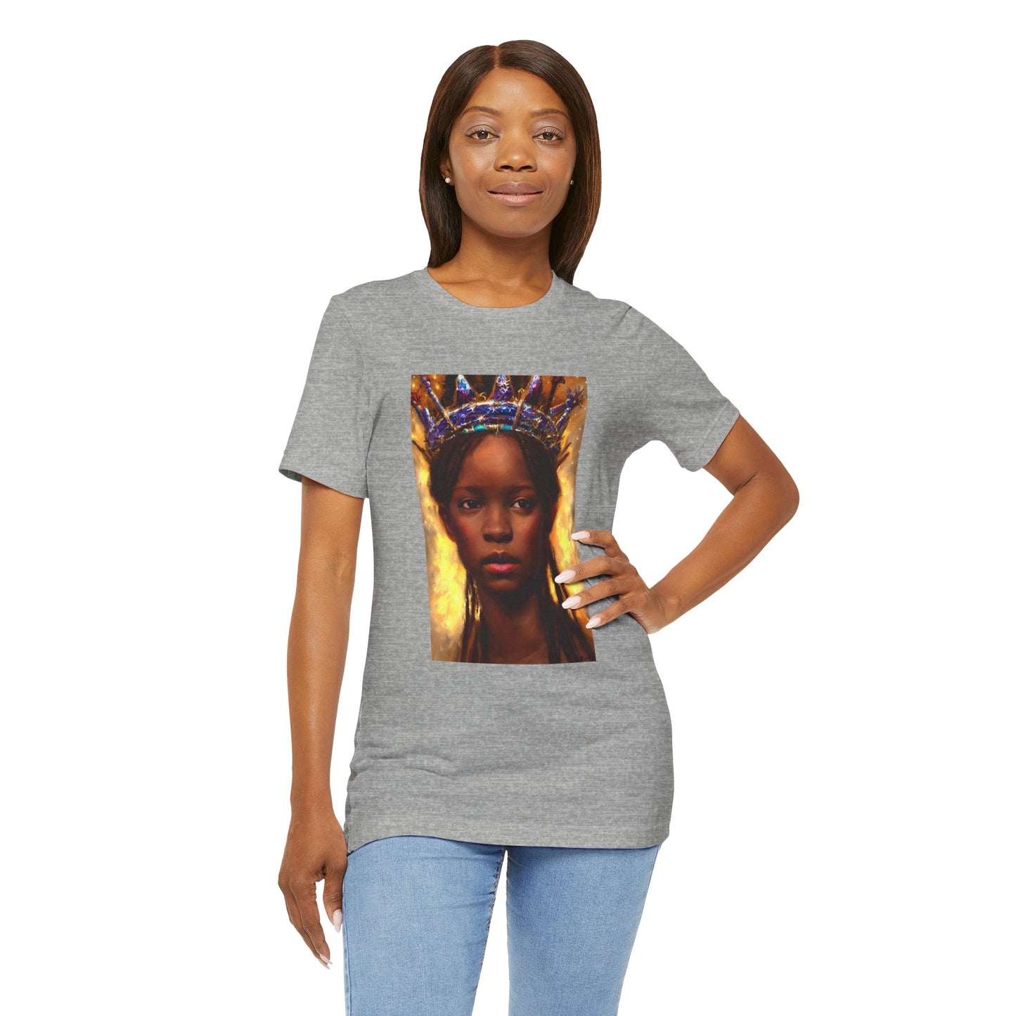 Young Black Queen Portrait, T-Shirt