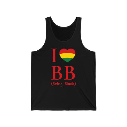 I Heart Being Black, red text, Tank Top