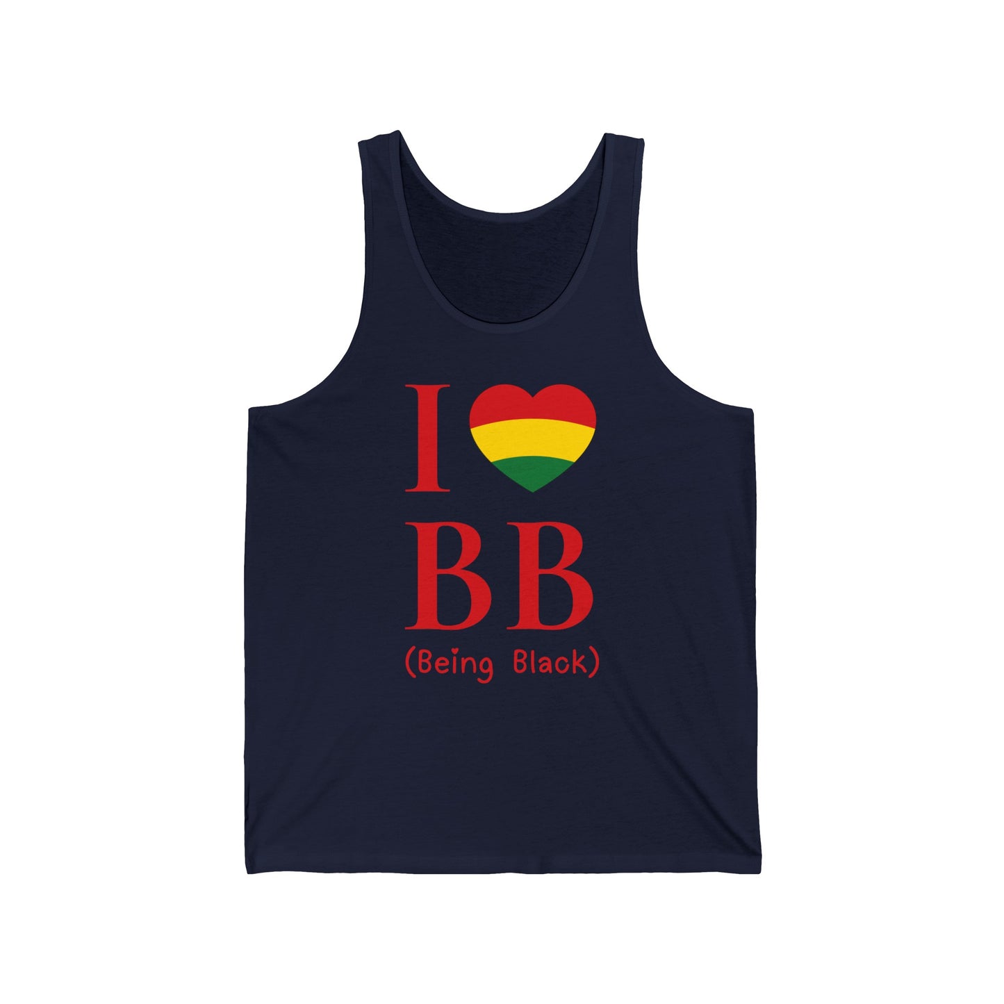 I Heart Being Black, red text, Tank Top