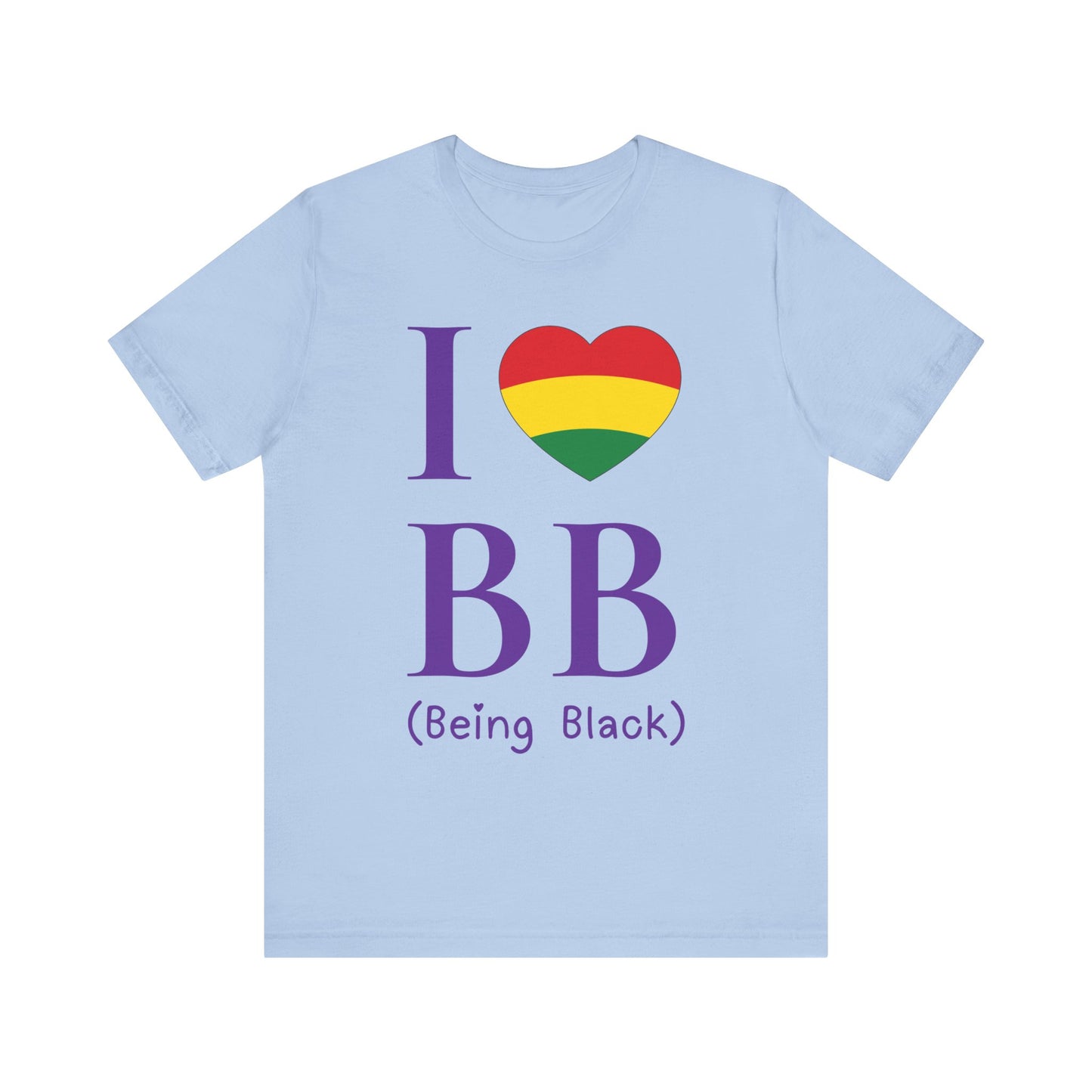 I Heart Being Black, purple text, T-Shirt