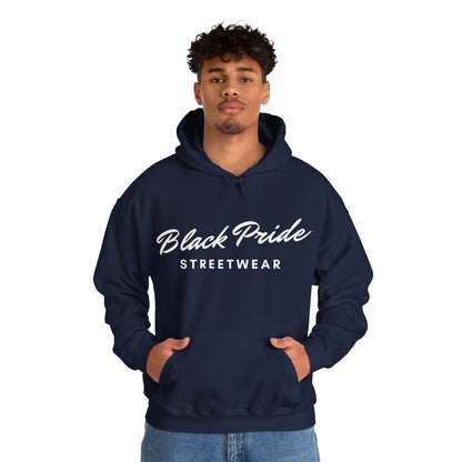 Black Pride Streetwear, white text, Hoodie