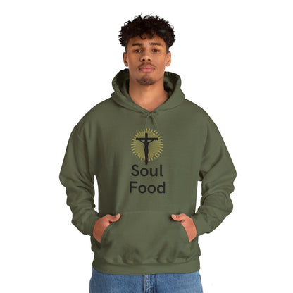 Soul Food, Jesus, black text, Hoodie