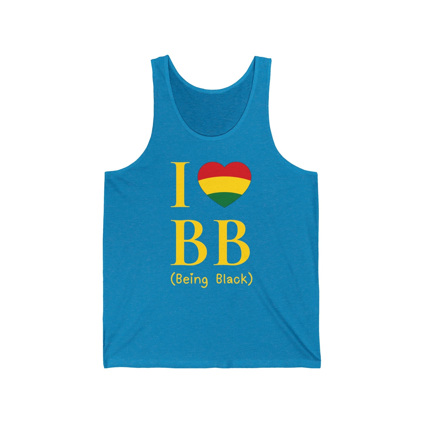 I Heart Being Black, gold text, Tank Top