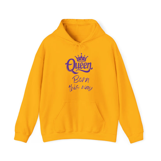 Queen-Born This Way, purple text, Hoodie