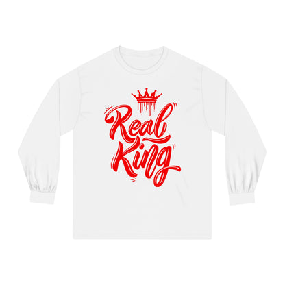 Real King, red text, Classic Long Sleeve T-Shirt