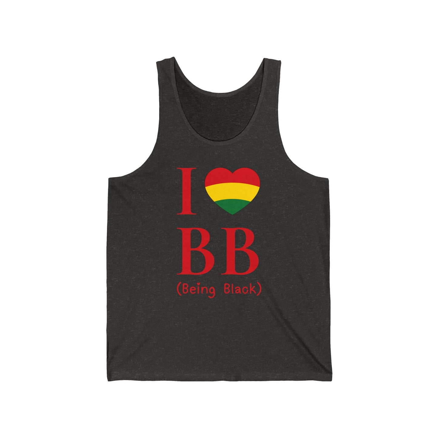 I Heart Being Black, red text, Tank Top