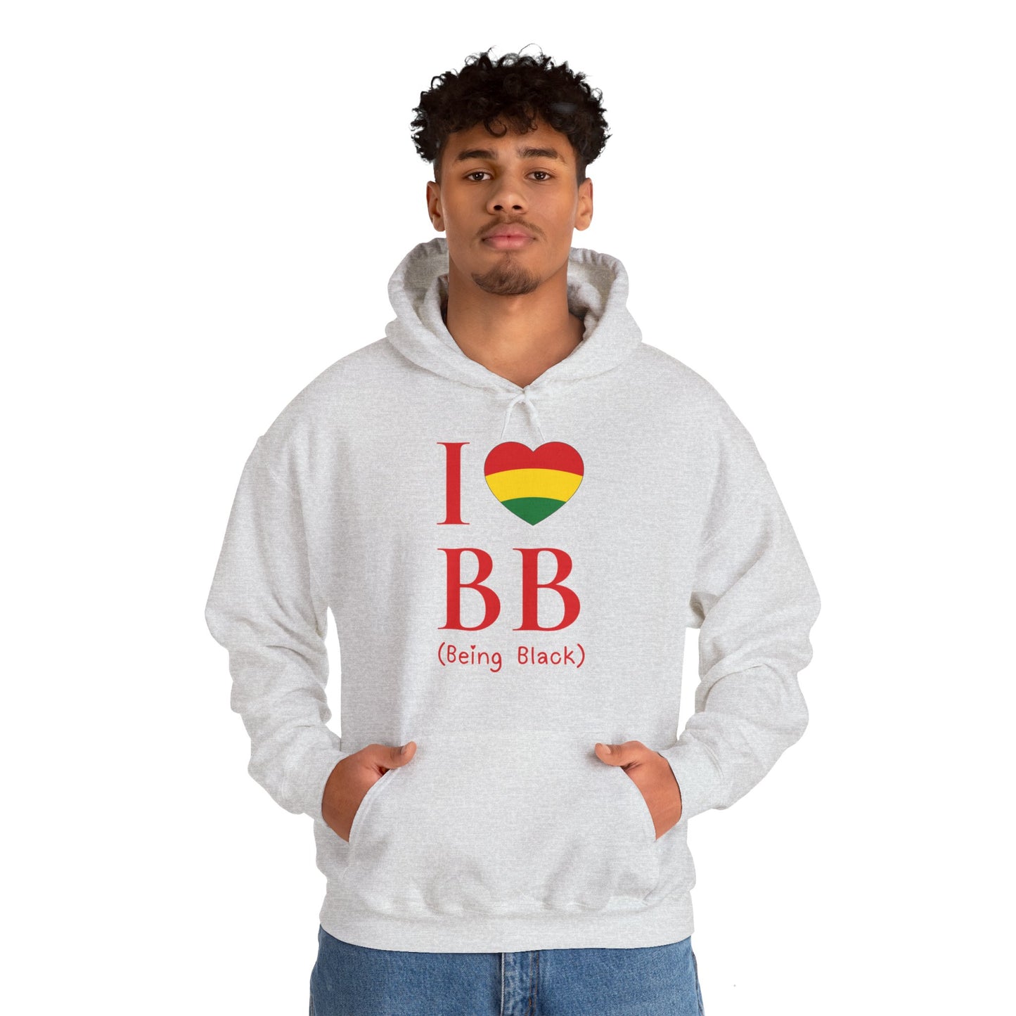 I Heart Being Black, red text, Hoodie