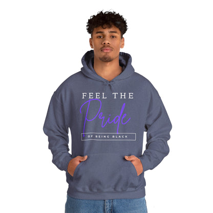 Feel The Pride of Being Black, white text, Hoodie