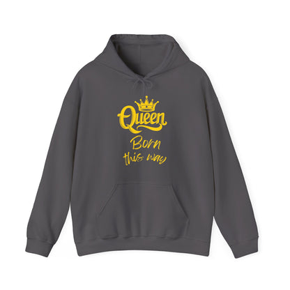 Queen-Born This Way, gold text, Hoodie