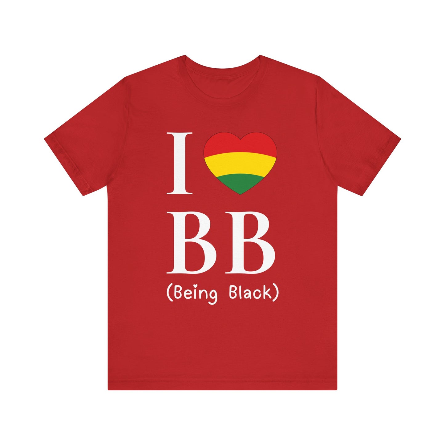 I Heart Being Black, white text, T-Shirt