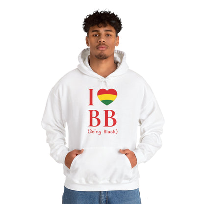 I Heart Being Black, red text, Hoodie