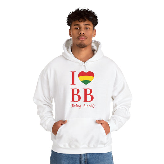 I Heart Being Black, red text, Hoodie