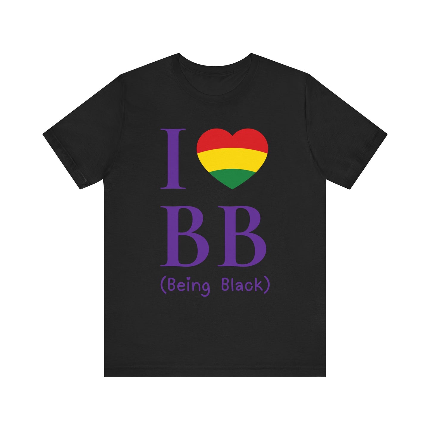 I Heart Being Black, purple text, T-Shirt