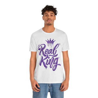 Real King, purple text, T-Shirt