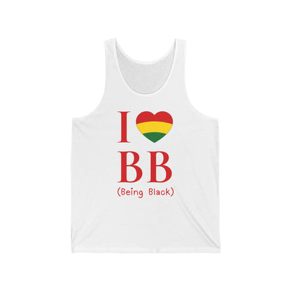 I Heart Being Black, red text, Tank Top